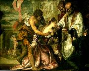 Paolo  Veronese last communion and martyrdom of st oil on canvas